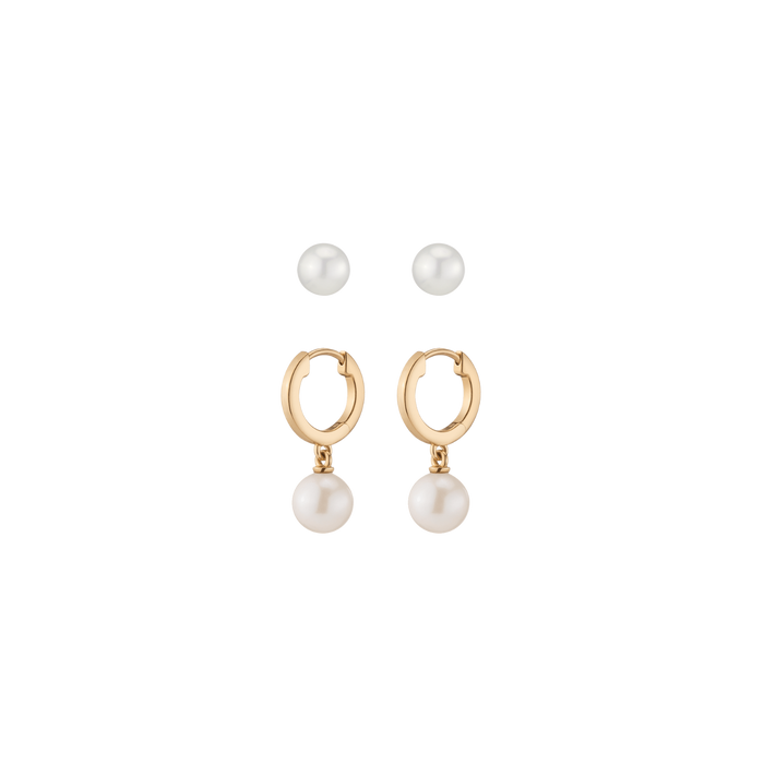 Pearl Earring Stack Pair Single First
