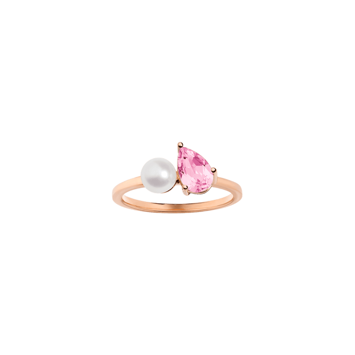 Pearl Toi et Moi Ring - Pink Sapphire