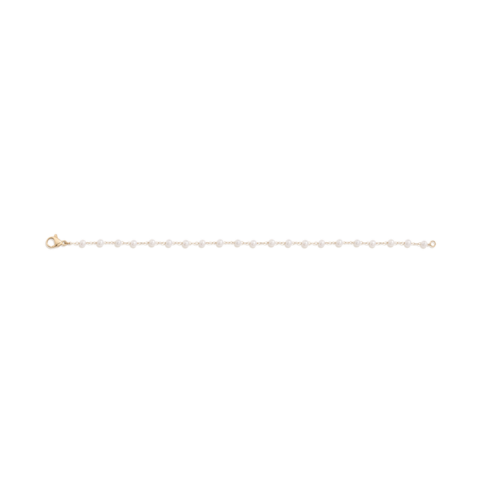 Pearl Vine Bracelet Stainless Steel Yellow Gold 6.5in 7in 7.5in