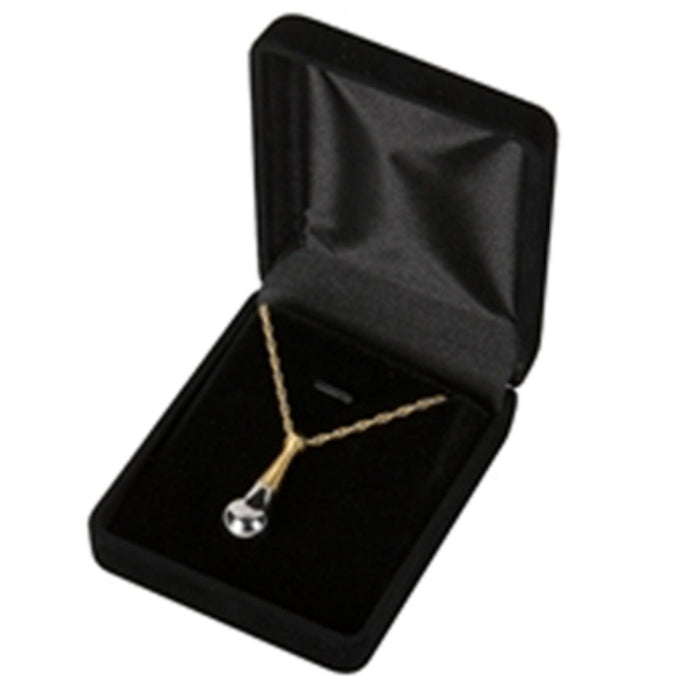 Pendant collection two-tone stainless steel tear drop cremation supplies and equipment product