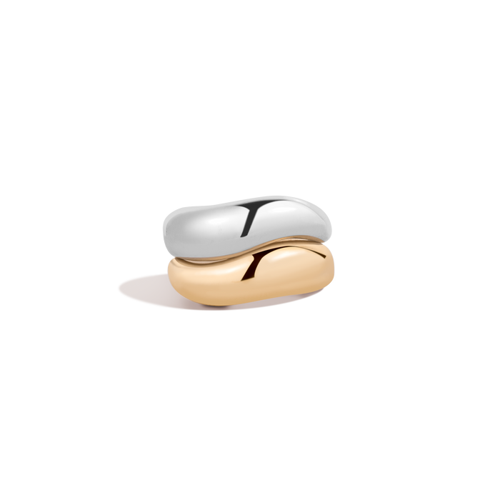Perfect Match Two-Tone Ring Set Stainless Steel Yellow / White Gold First