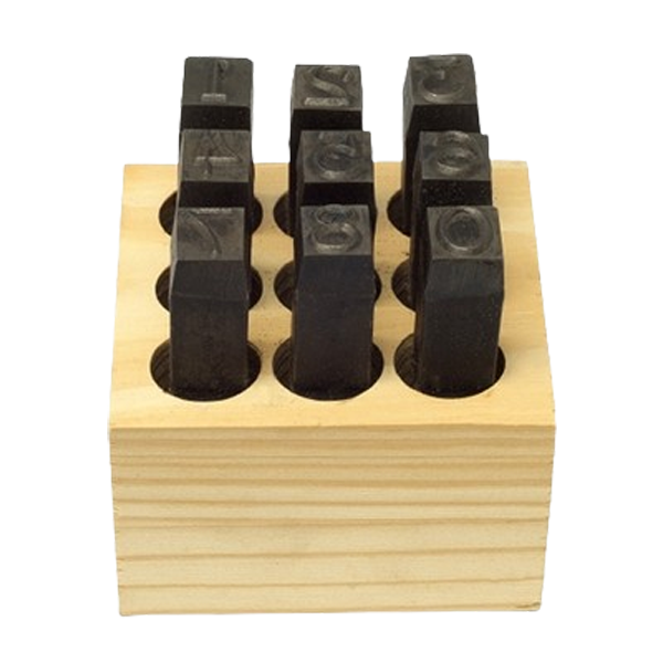 3 1/2" markline complete numeric set of dies cemetery supplies from lynch supply