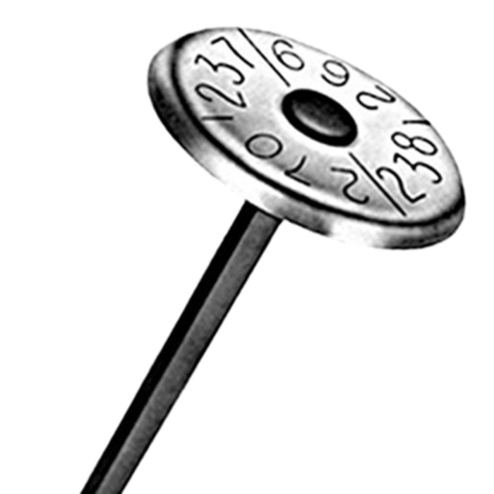 Perma-mark stainless steel lot markers-4 1/2" diameter cemetery supplies from lynch supply