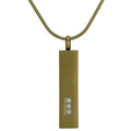 Pillar cremation pendant with cubic zirconias-bronze cremation supplies and equipment product