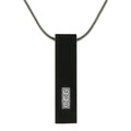 Pillar cremation pendant with cubic zirconias-onyx cremation supplies and equipment product