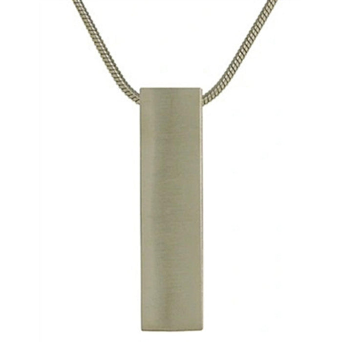 PILLAR CREMATION PENDANT WITH CUBIC ZIRCONIAS-PEWTER