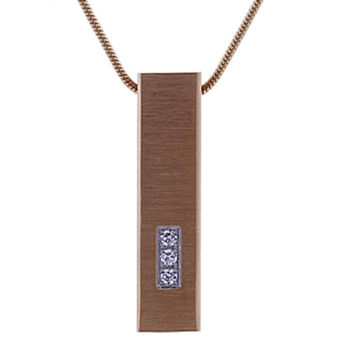 Pillar cremation pendant with cubic zirconias-rose cremation supplies and equipment product