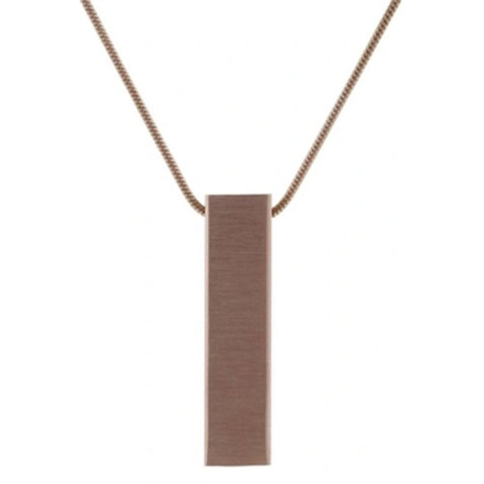 PILLAR CREMATION PENDANT WITH CUBIC ZIRCONIAS-ROSE