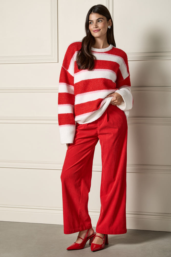 Pleated Corduroy Pants - 5107