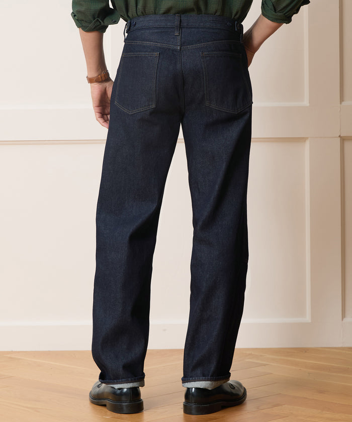 Pleated Welder Jean in Indigo