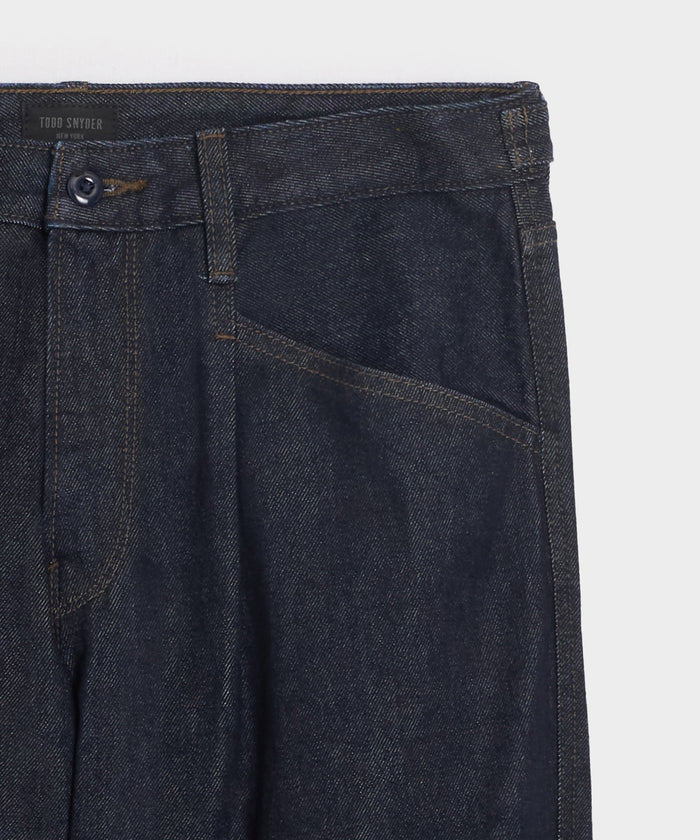 Pleated Welder Jean in Indigo