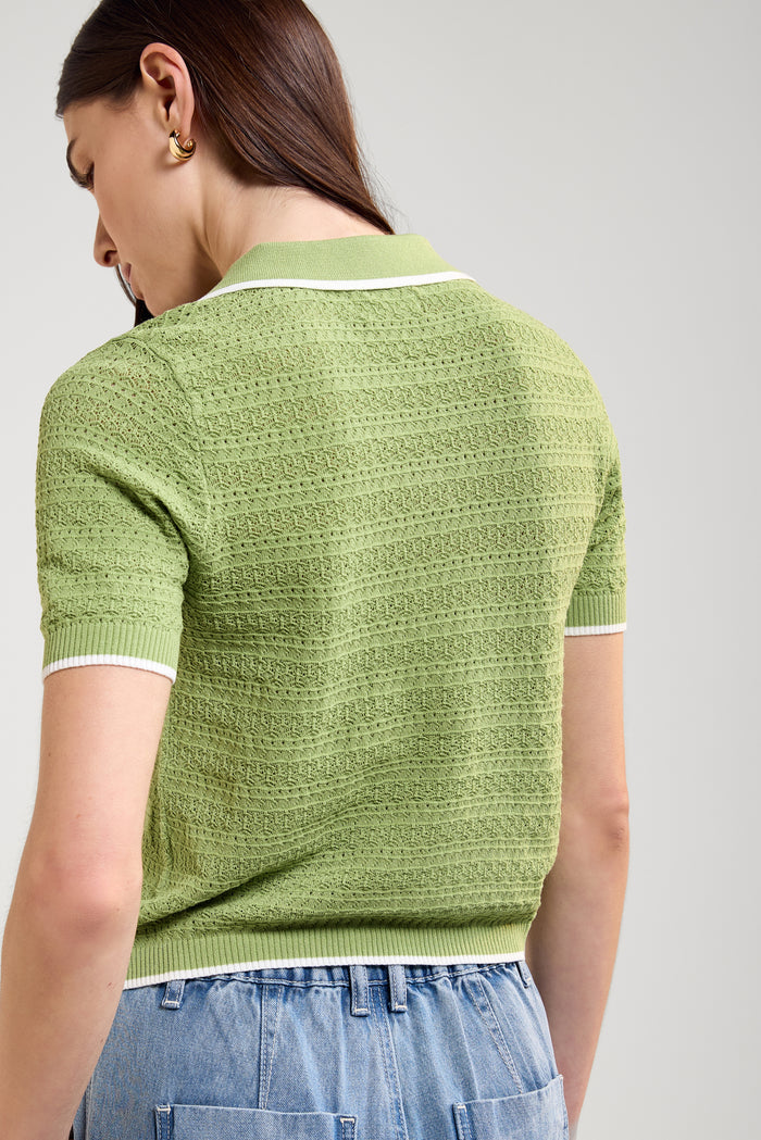 Pointelle Knit Top - 8169