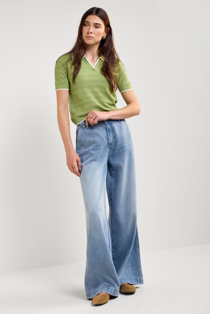 Pointelle Knit Top - 8169