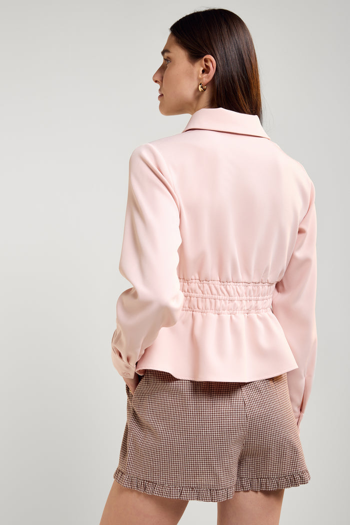 Polo Collar Twill Blouse - 4102