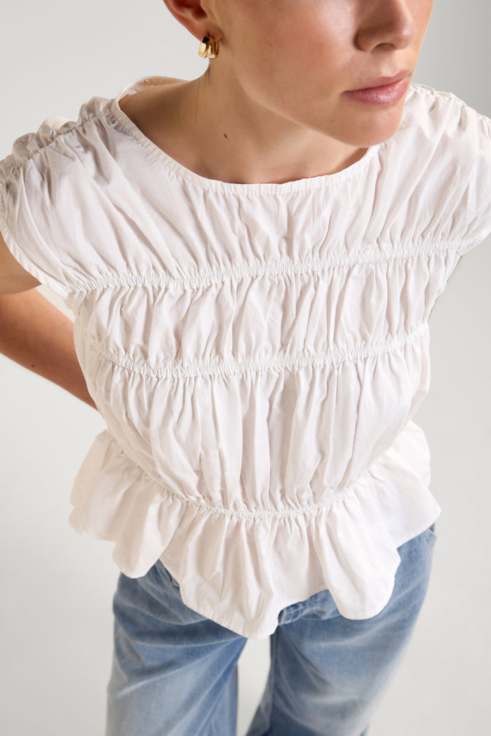 Poplin Camisole with Gathered Detailing - 4101