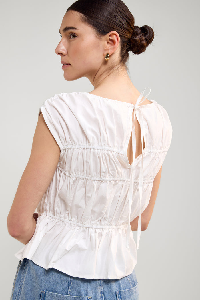 Poplin Camisole with Gathered Detailing - 4101
