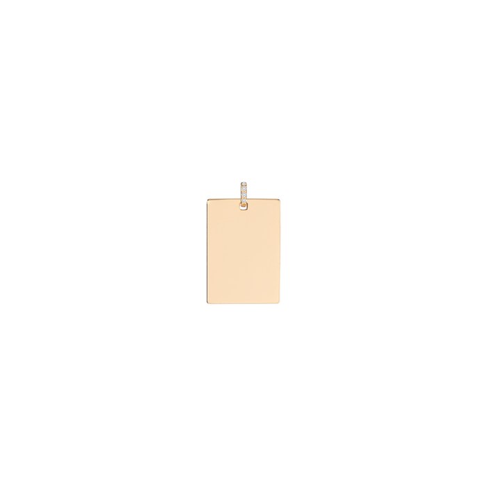 Postcard Charm Vermeil Yellow Gold