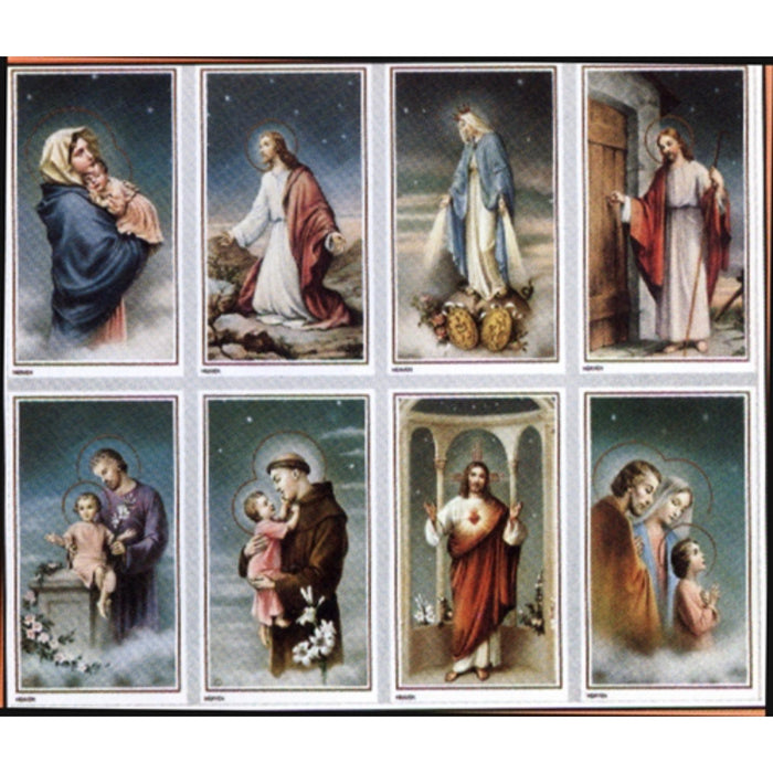 Prayer cards by cromo heaven micro perforated used in funeral service operations, from lynch supply