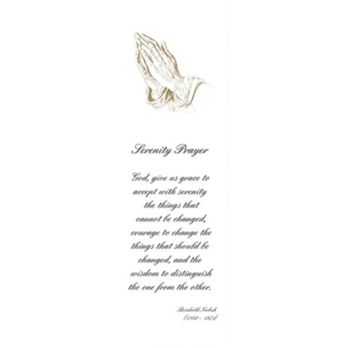 Praying hands bookmarks used in funeral service operations, from lynch supply