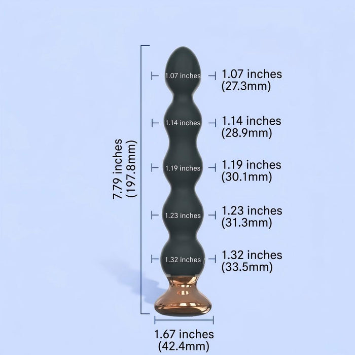 Premium Dual-Motor Vibrating Anal Beads | Remote Control Anal Toy