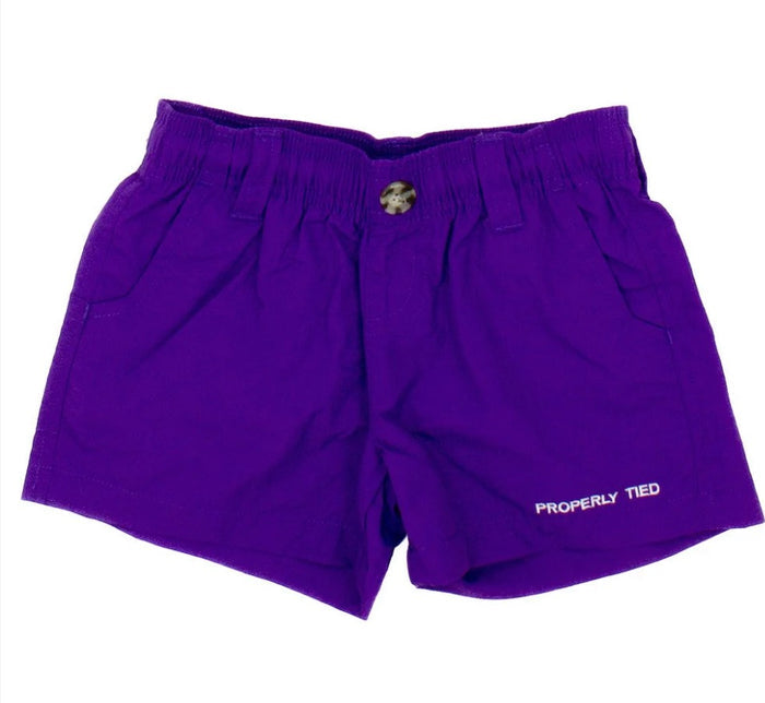 Properly Tied Boys Mallard Shorts - purple