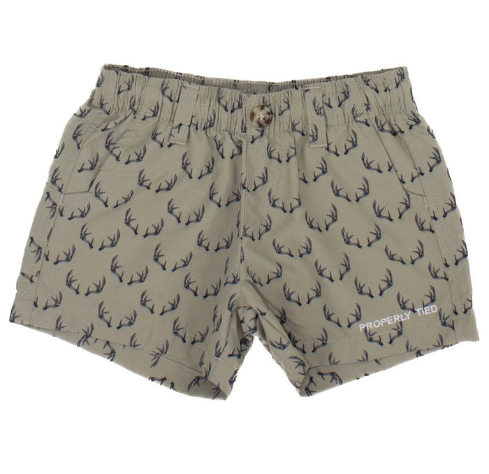 Properly tied mallard youth shorts-antlers