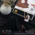 Q-Star Black-007 Premium Unstitched Fabric by Libas-e-Yousaf