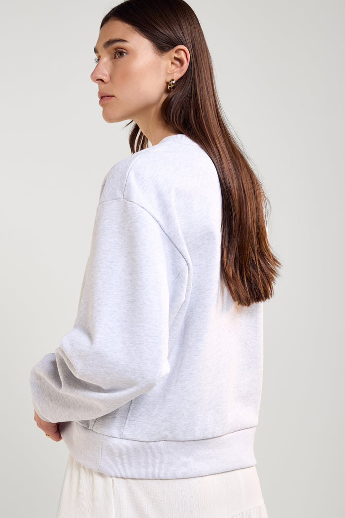 Raglan Sleeve Fleece Sweater - 9196