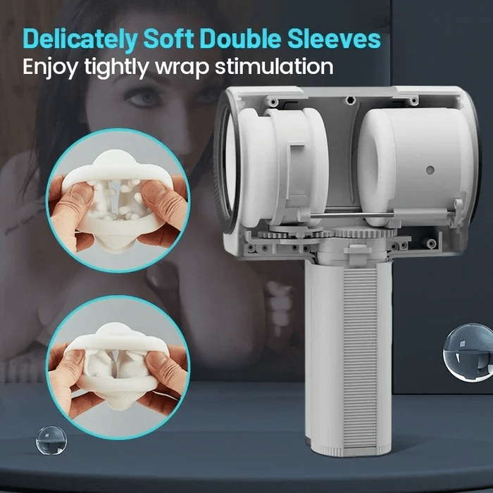 Raiden-Automatic 5 Telescopic Rotation 7 Vibrations Handheld Male Masturbation Cup