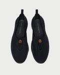 Raina Black Mesh Flat in black mesh.