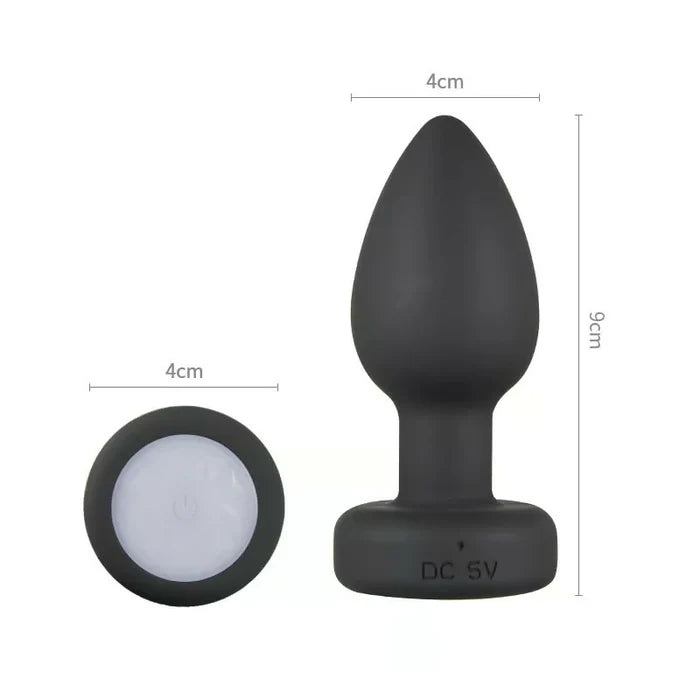 Rainbow -  Flashing Light Base Vibrating Training Anal Plug with Remote Control