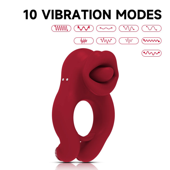 Rapture Ring - Penis Ring with Clitoris Testicle Stimulator for Couples