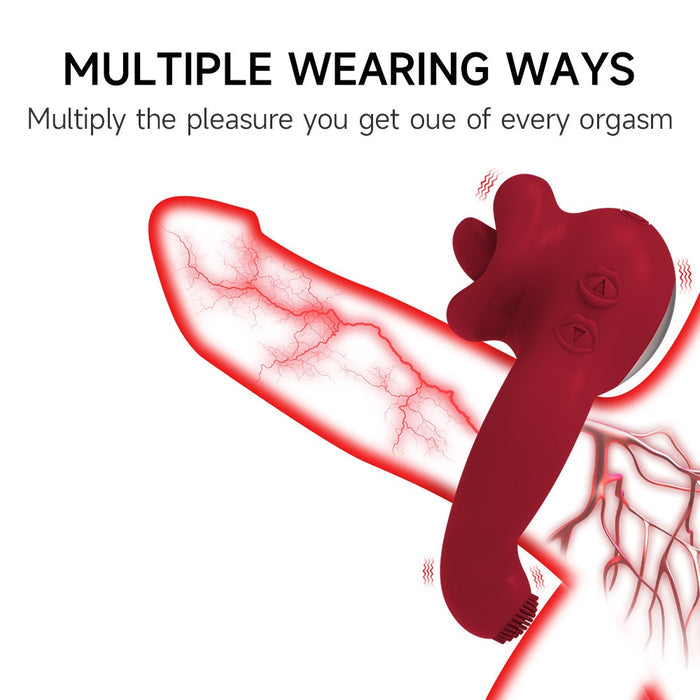 Rapture Ring - Penis Ring with Clitoris Testicle Stimulator for Couples