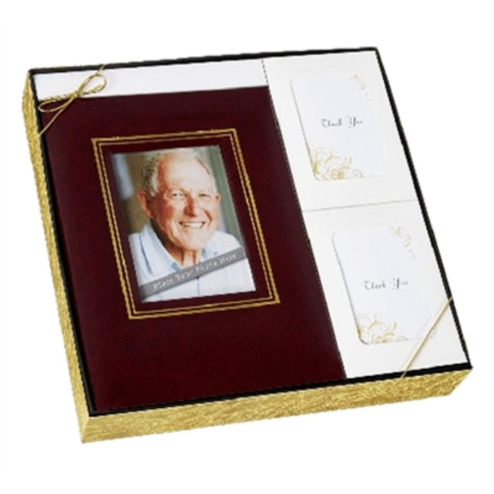 Rectangle photo gift box sets used in funeral service operations, from lynch supply