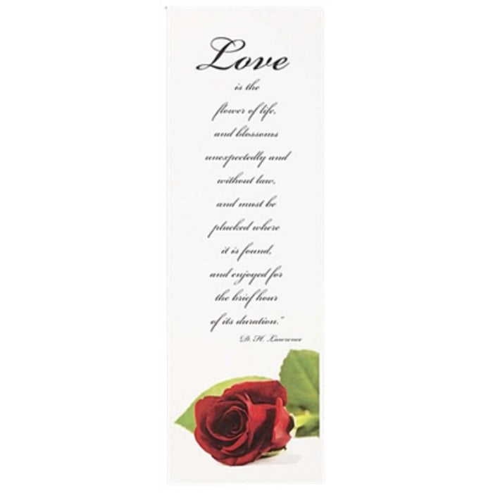 Regal rose bookmarks used in funeral service operations, from lynch supply