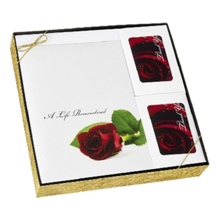 Regal rose gift box set used in funeral service operations, from lynch supply