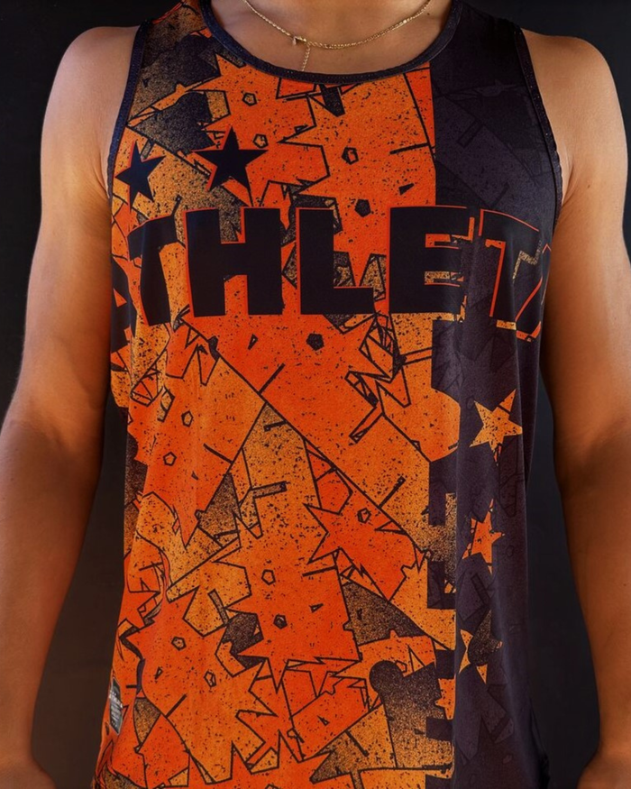 Regata Linha Athleta Free 23 - Preto com Laranja