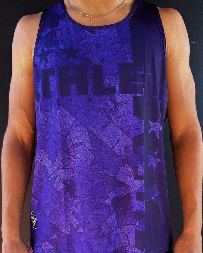 Regata Linha Athleta Free 23 - Preto com Roxo