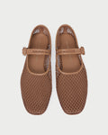 Rita Brown Netted Mary Jane in brown netted mesh.