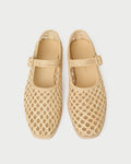 Rita Natural Netted Mary Jane in natural raffia.