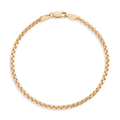 Round Box Chain Bracelet Vermeil 14k Yellow Gold 6in 6.5in 7in 7.5in First