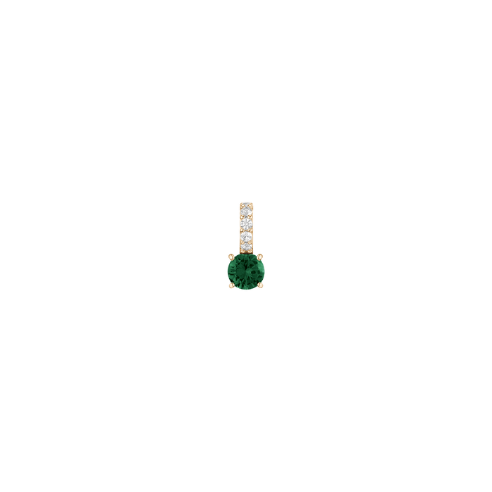 Vermeil / Yellow / Lab Grown Green Emerald