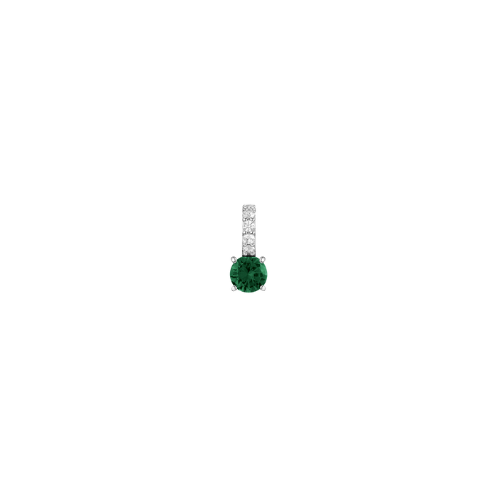 Vermeil / White / Lab Grown Green Emerald