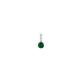 Vermeil / White / Lab Grown Green Emerald