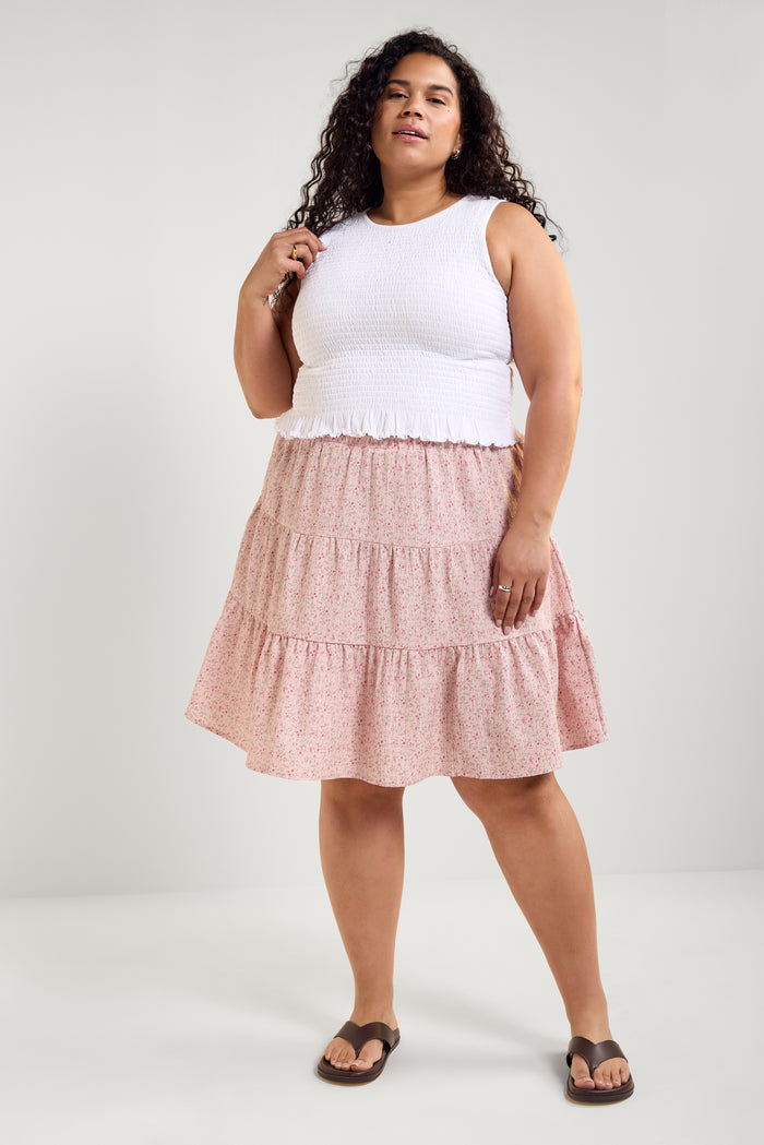 Round-Neck Honeycomb Tank Top - 9190