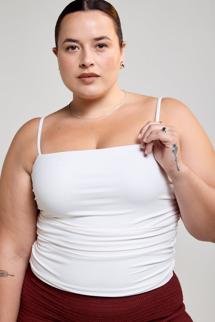 Ruched Fitted Tank Top - 9163