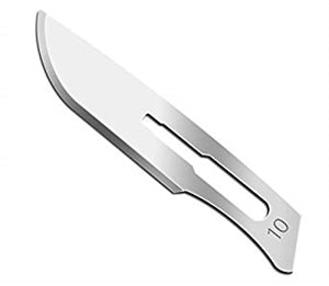 Scalpel blades for small #3 handles used in funeral service operations, from lynch supply