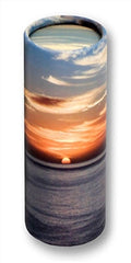 Scattering urn-ocean sunset "mini" cremation supplies and equipment product