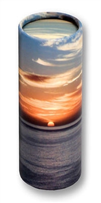 Scattering urn-ocean sunset "mini" cremation supplies and equipment product