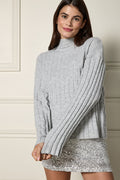 Sequined Knit Sweater - 8144